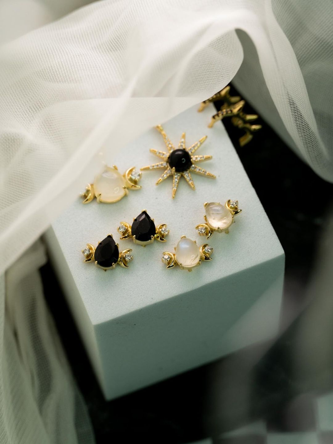 Moon Face Earrings