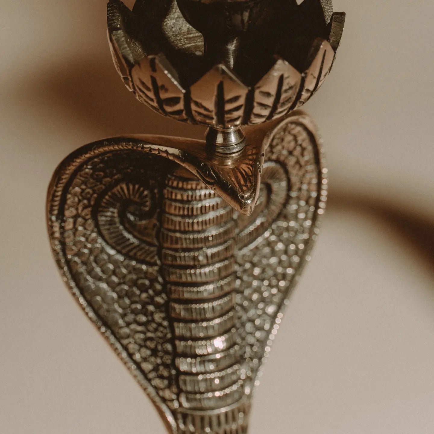 Cobra Brass Candle Holder
