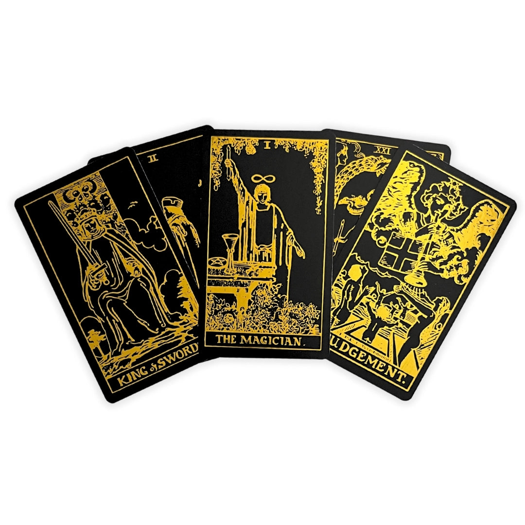 Black Gold Classic Tarot Deck And Guidebook