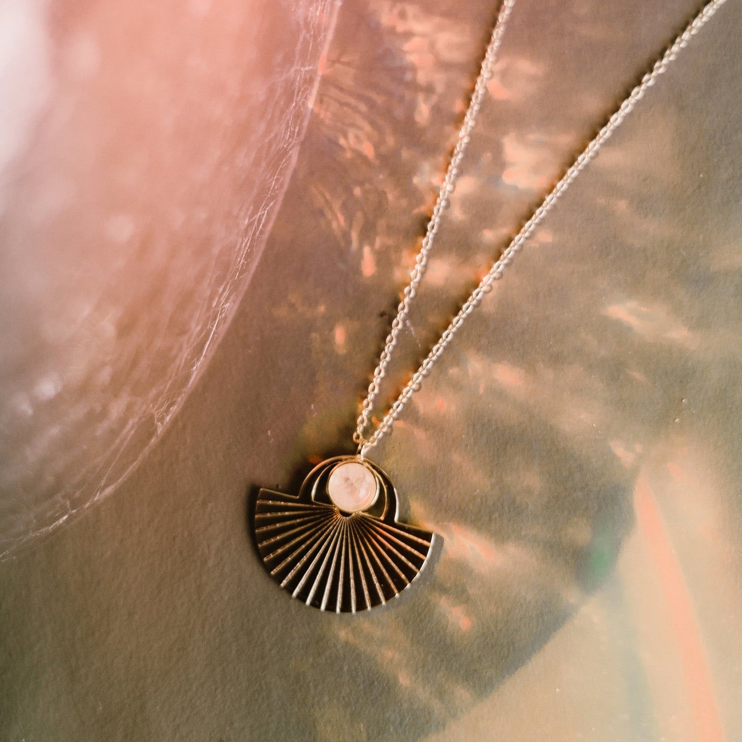 Golden Hour Moonstone Necklace