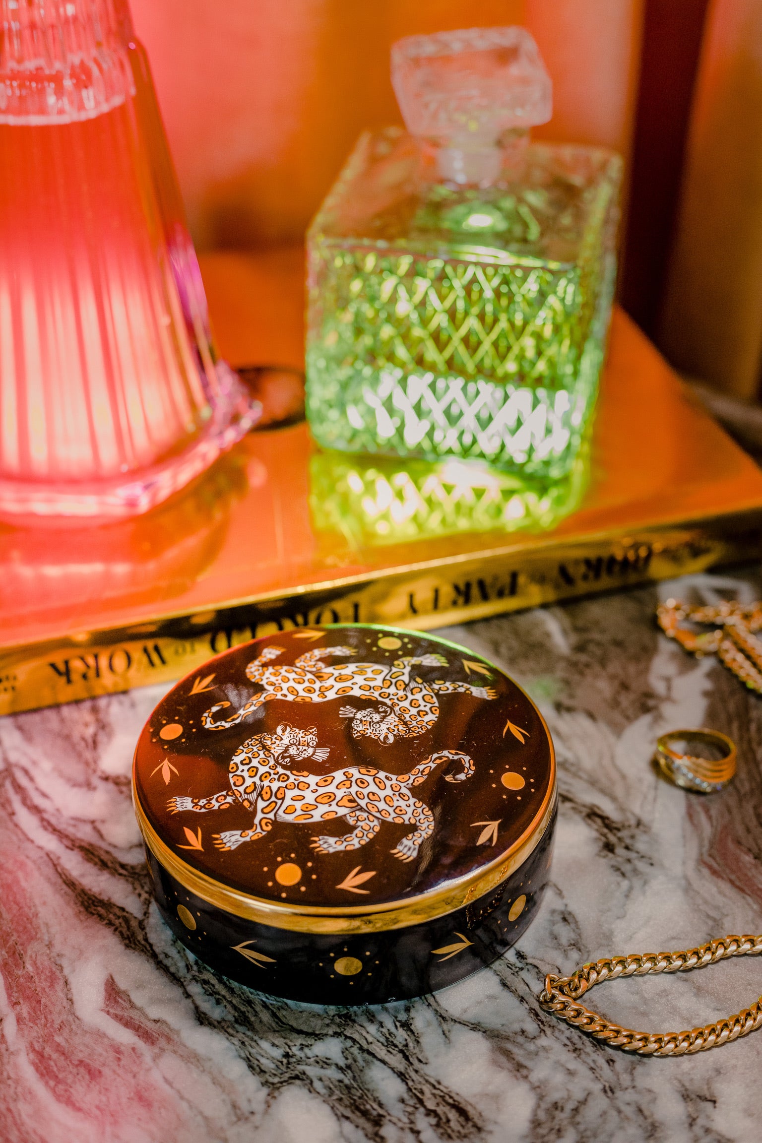 Ceramic Trinket Box - Leopard Horizon