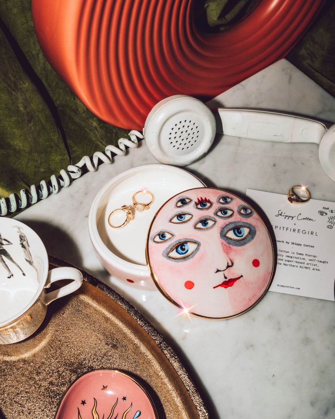 Ceramic Trinket Box - Moon Pie