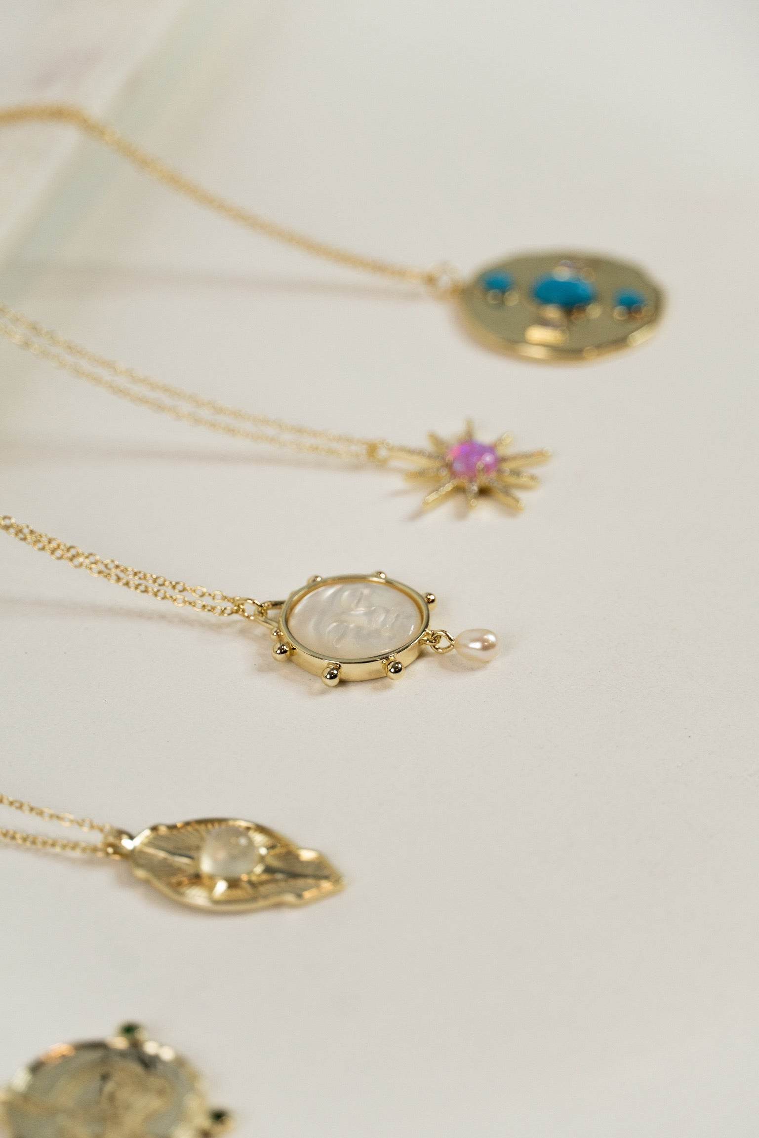 Lunar Illusions Pearl Pendant Necklace