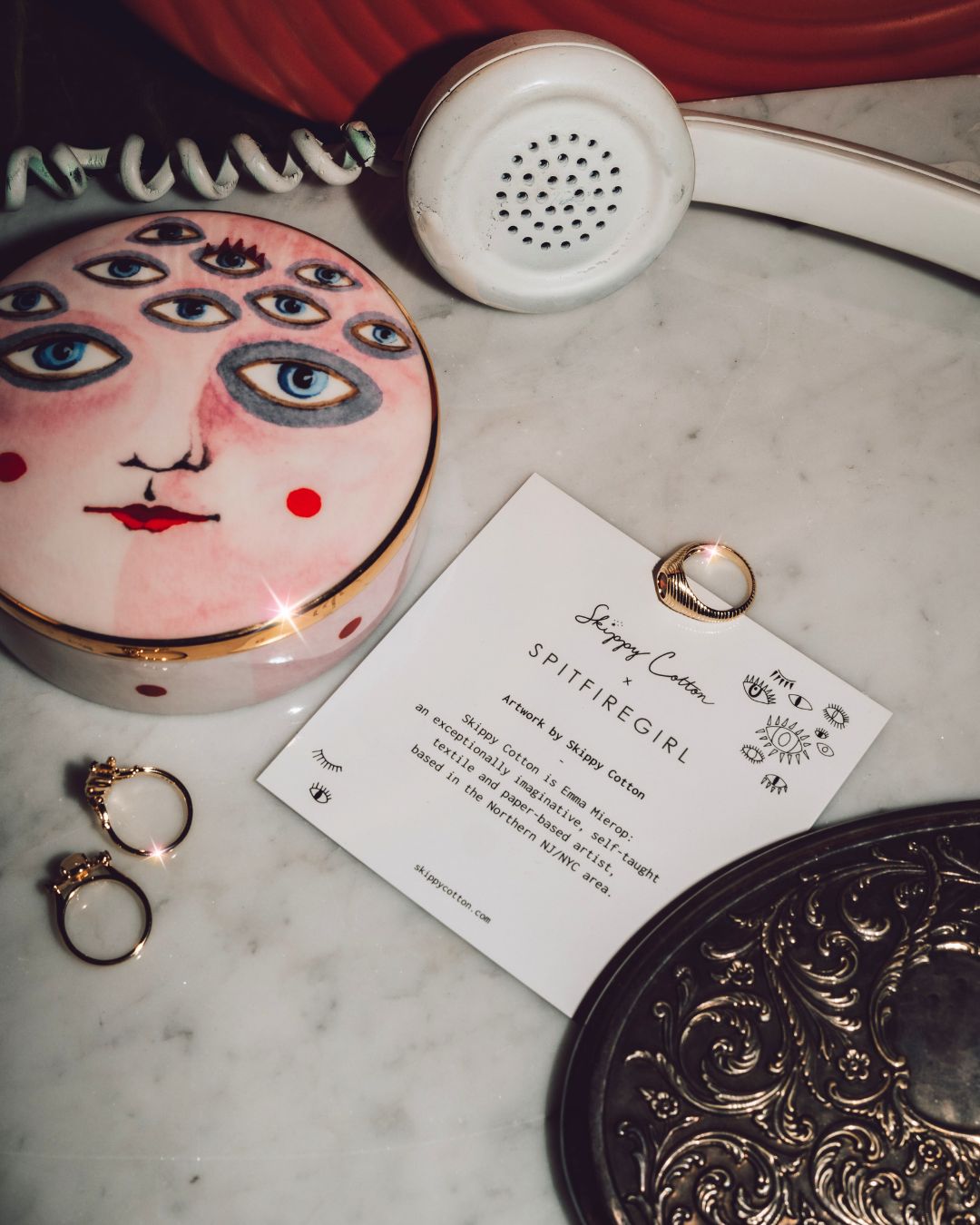 Ceramic Trinket Box - Moon Pie