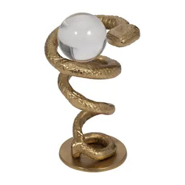 Gold Snake Coil with Acrylic Ball