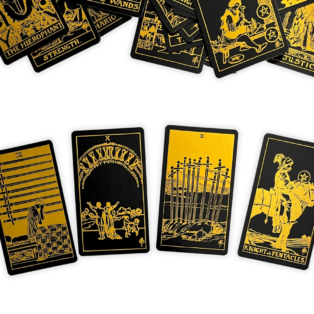 Black Gold Classic Tarot Deck And Guidebook