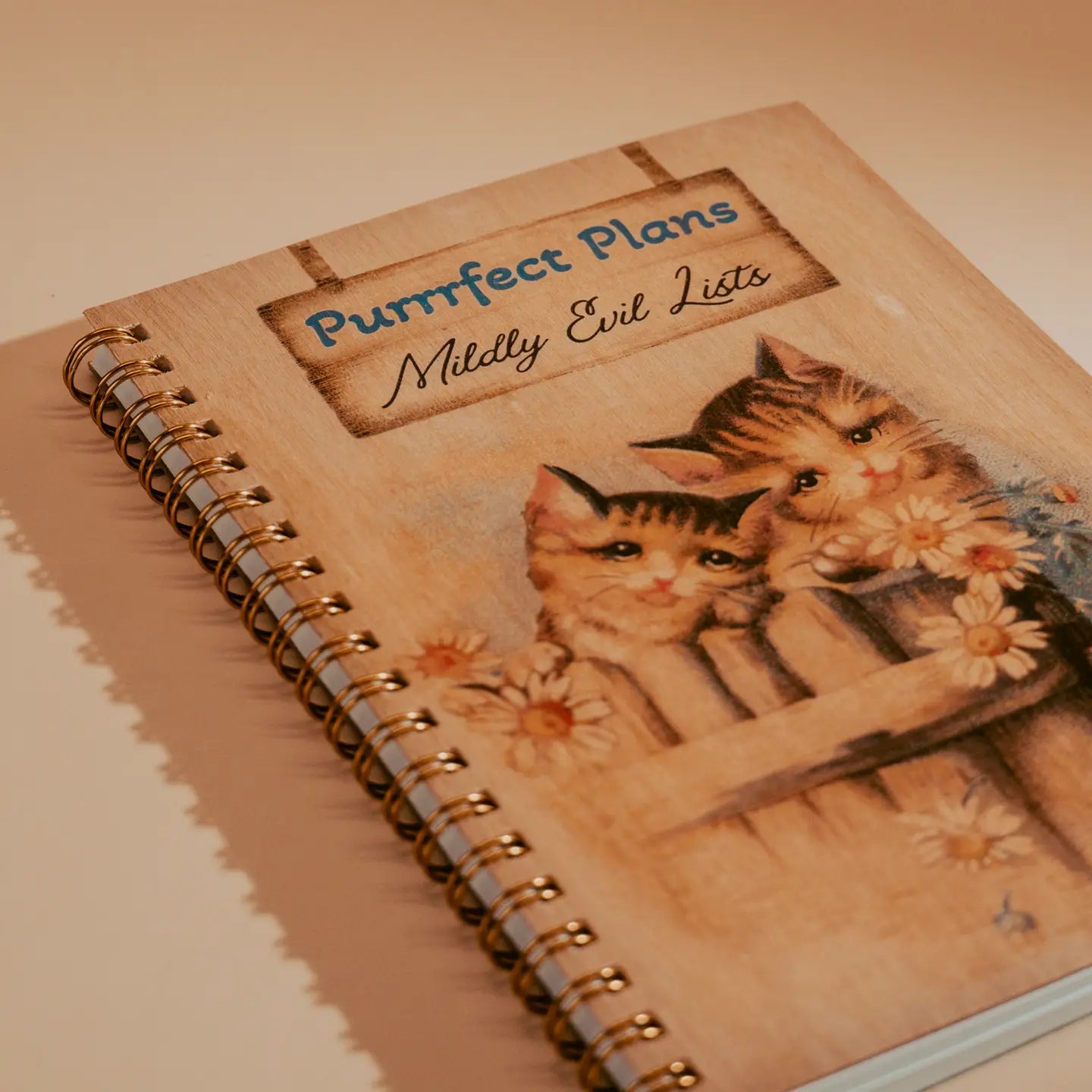 Wood Notebook - Purrfect Plans