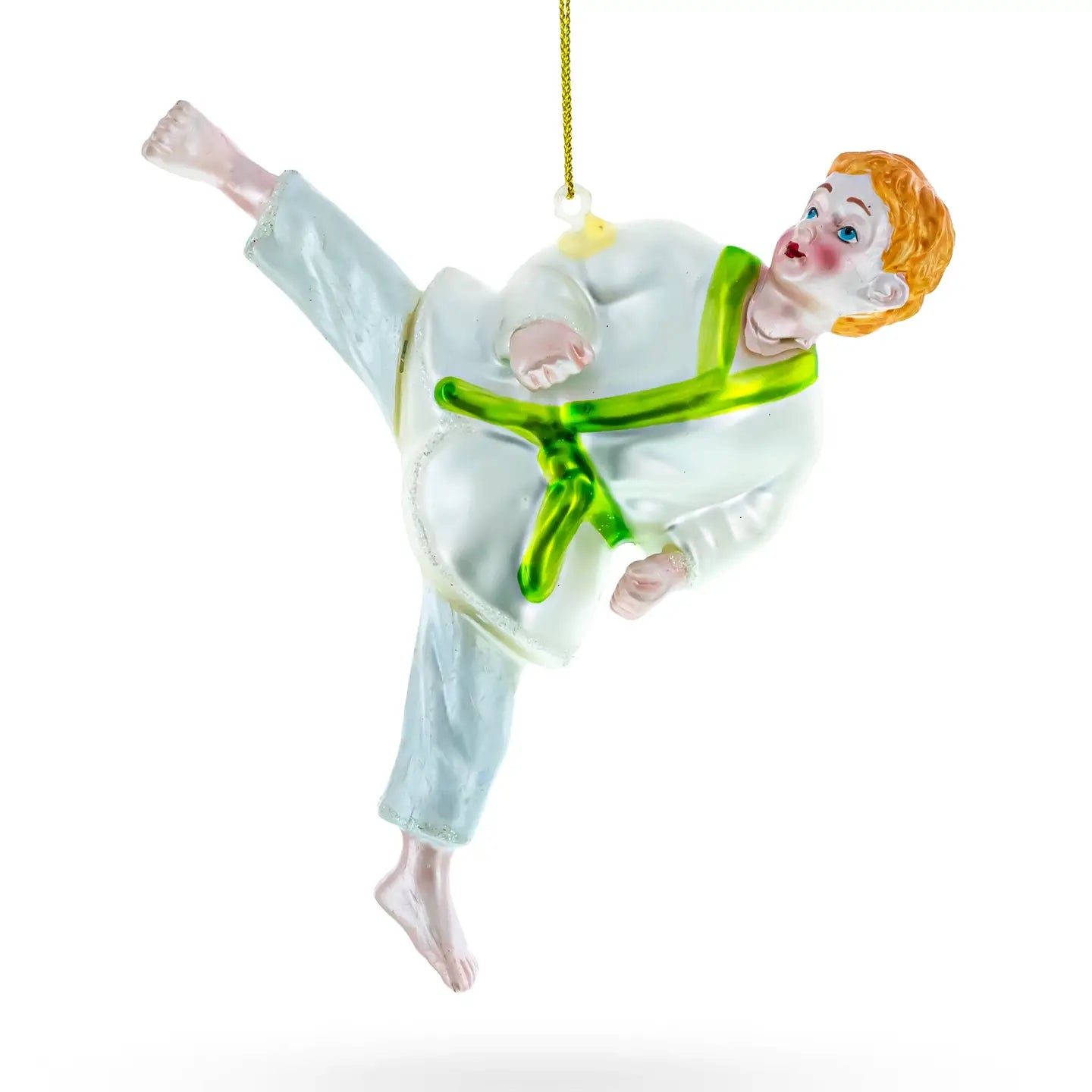 Judo Martial Arts Glass Ornament