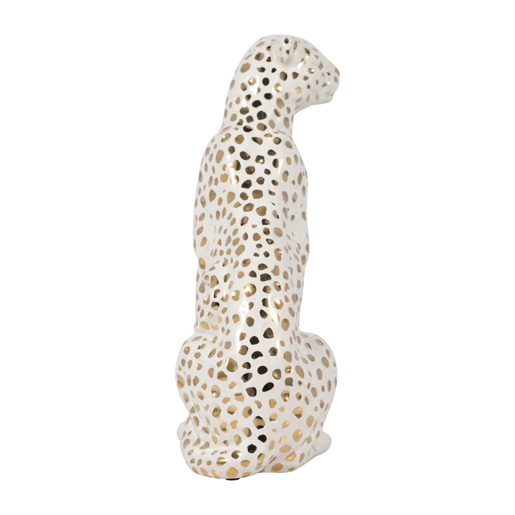 Ceramic Sitting Leopard