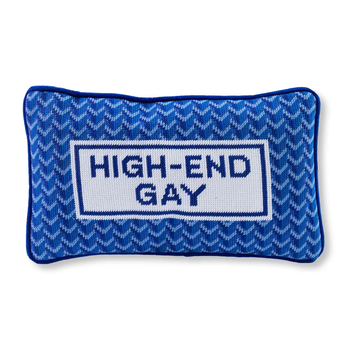High-End Gay Needlepoint Pillow