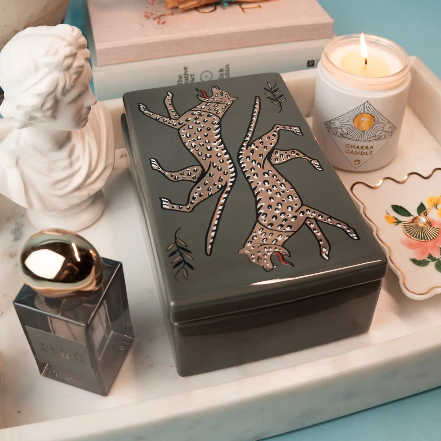 Duo Leopard Ceramic Box