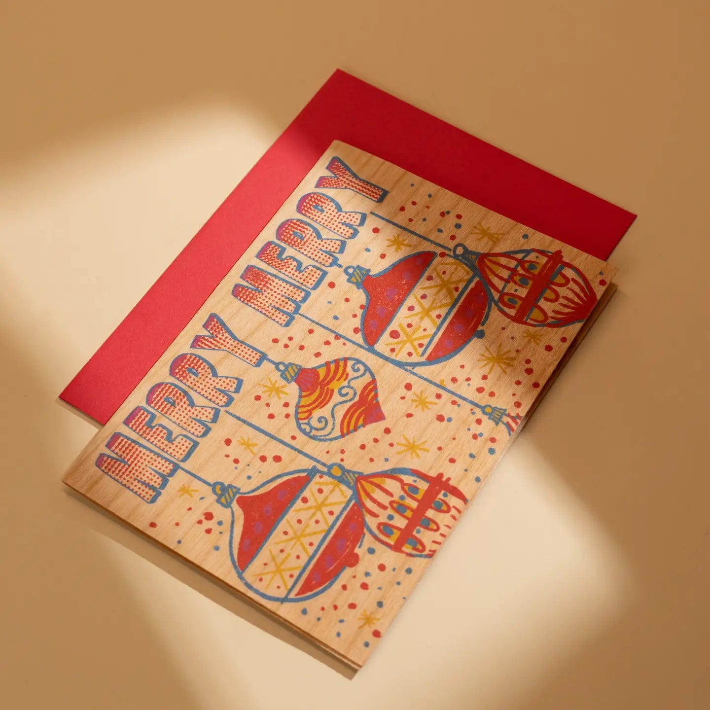 olding Card Merry Merry Ornaments