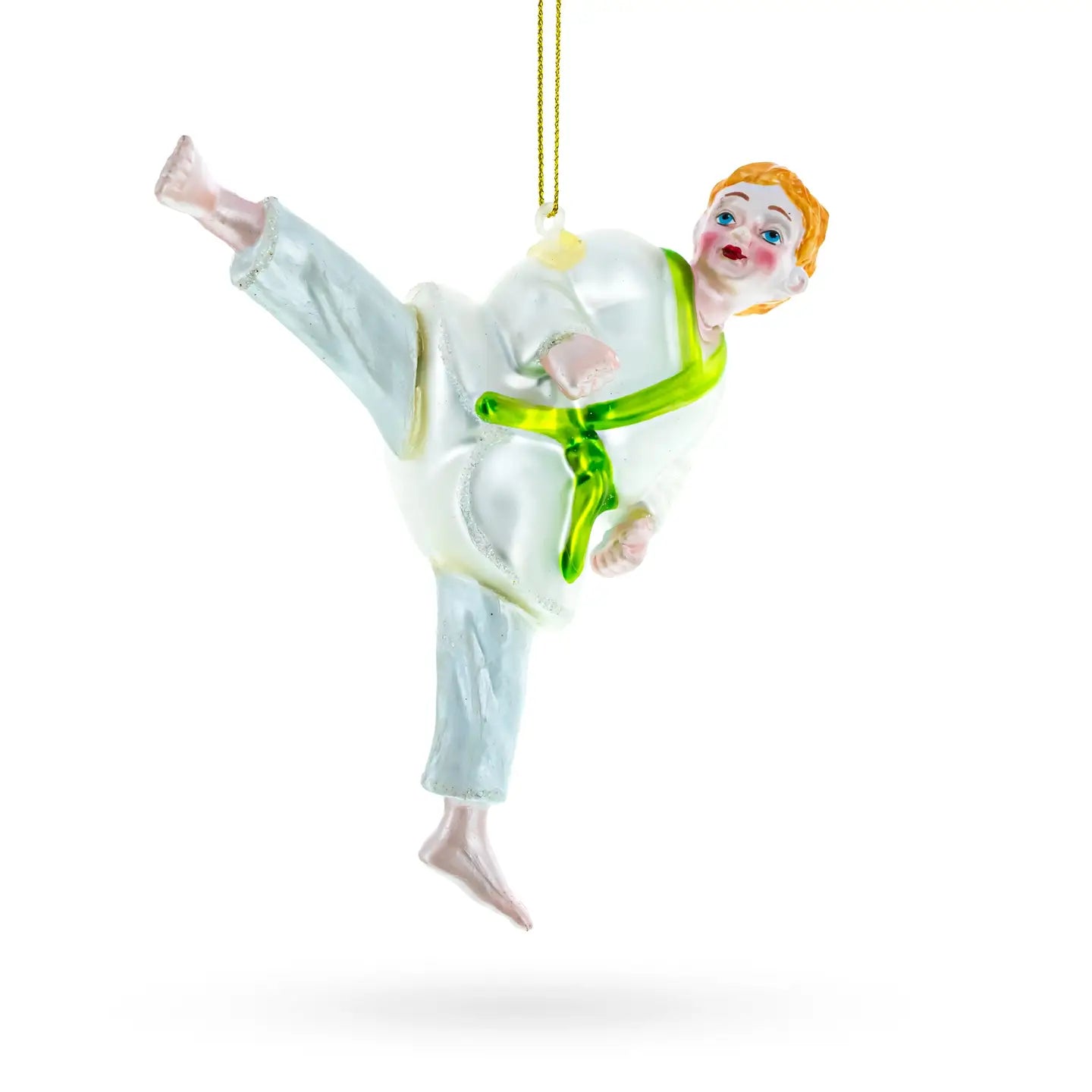 Judo Martial Arts Glass Ornament