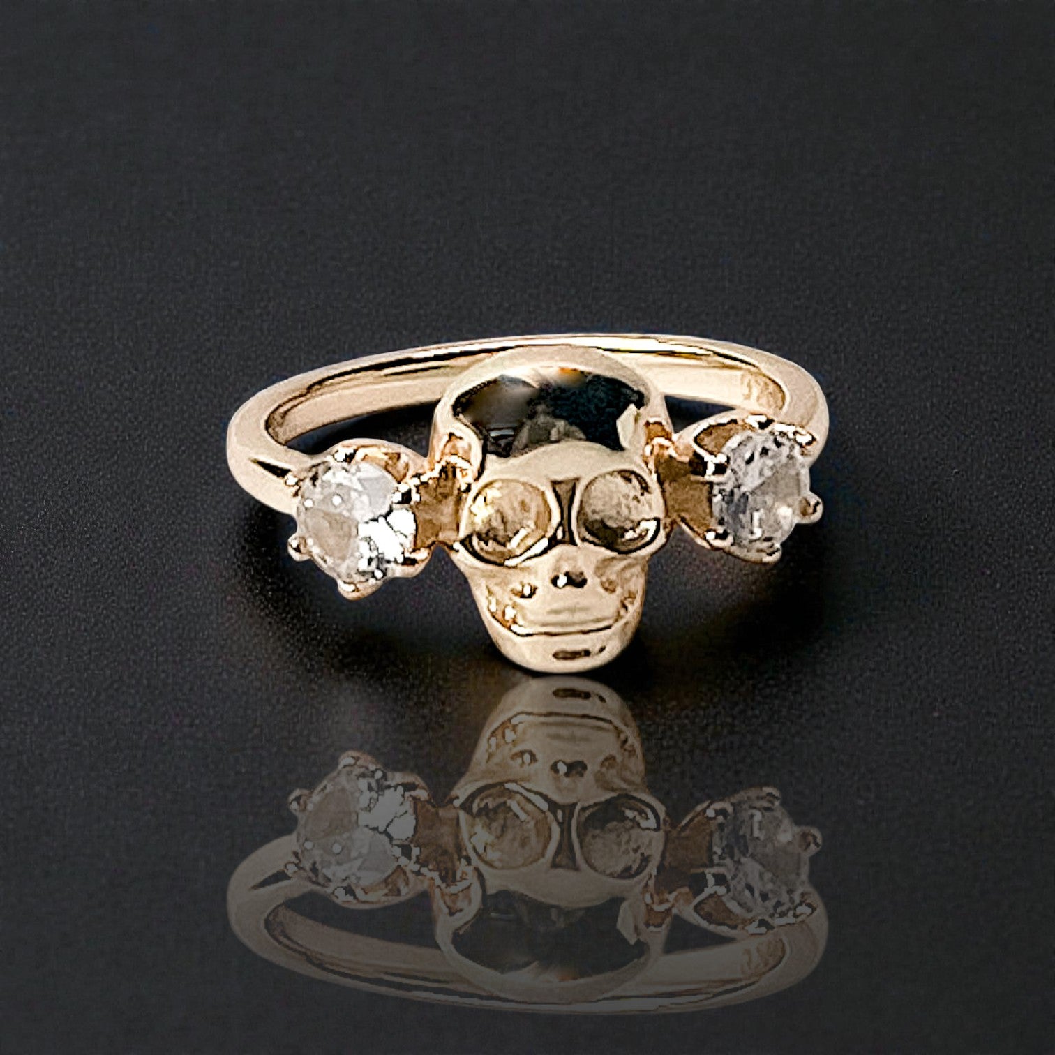 Vanitas Skull Gold Ring