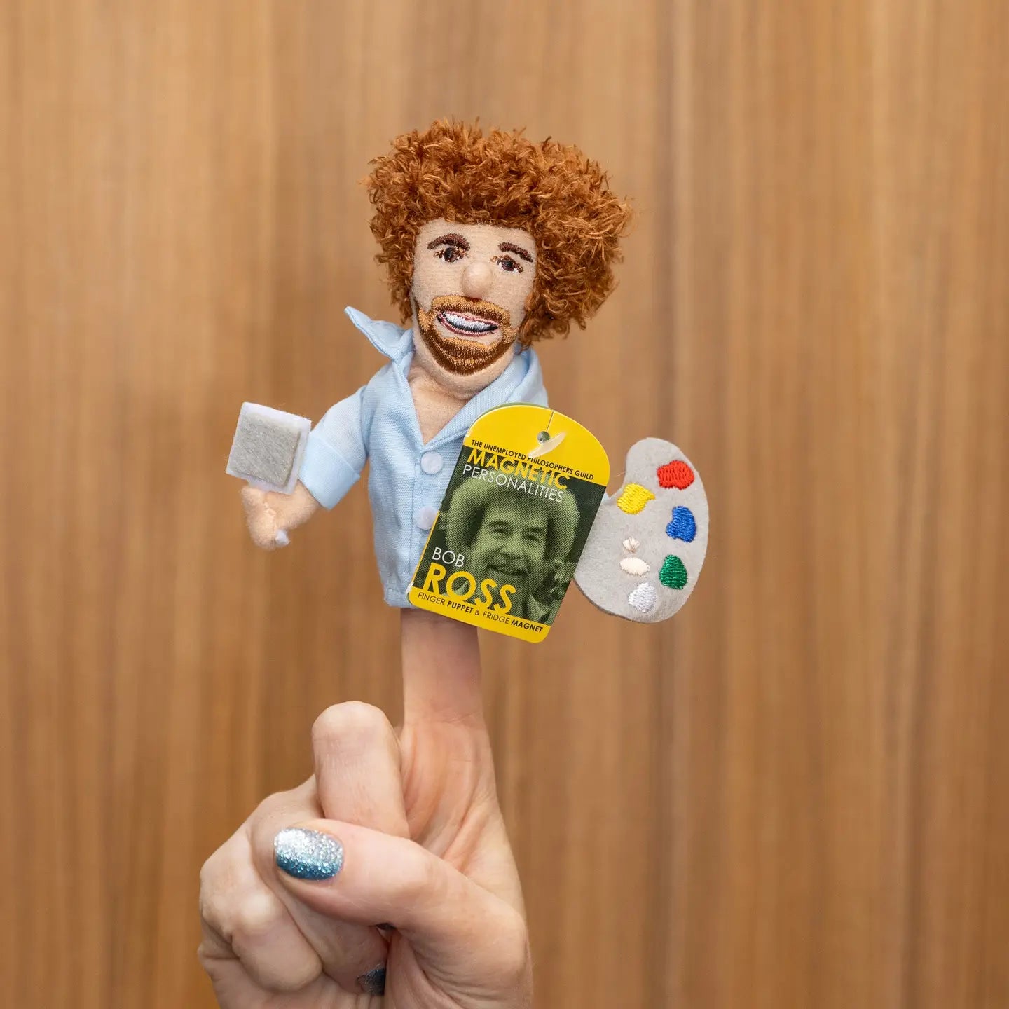 Bob Ross Finger Puppet