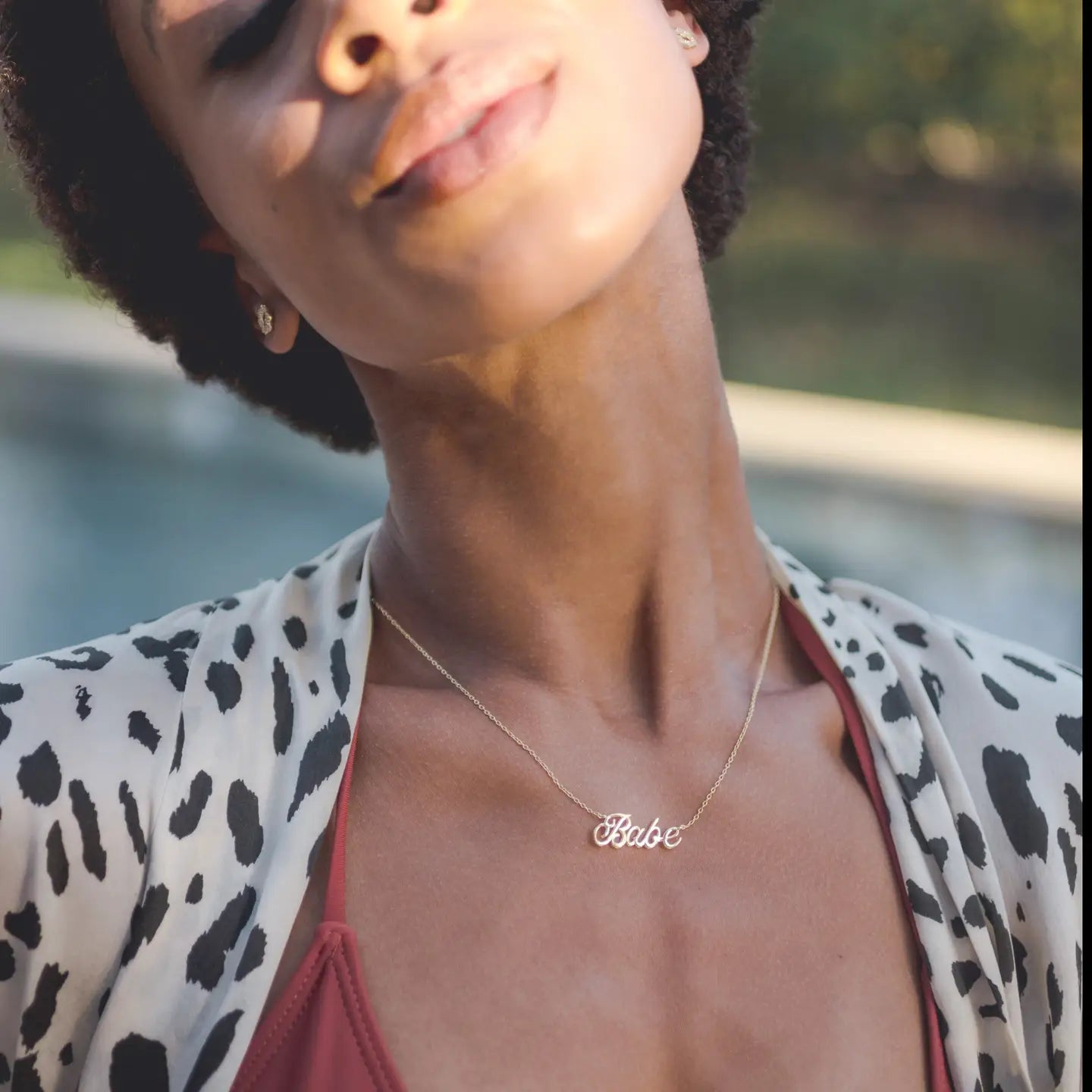 Babe Script Necklace