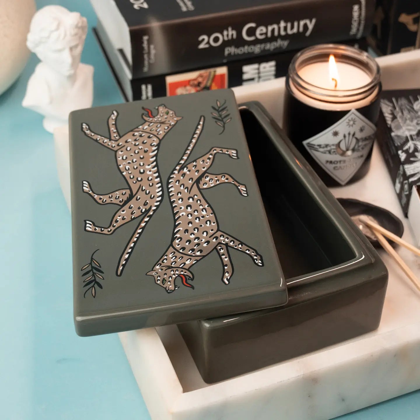 Duo Leopard Ceramic Box