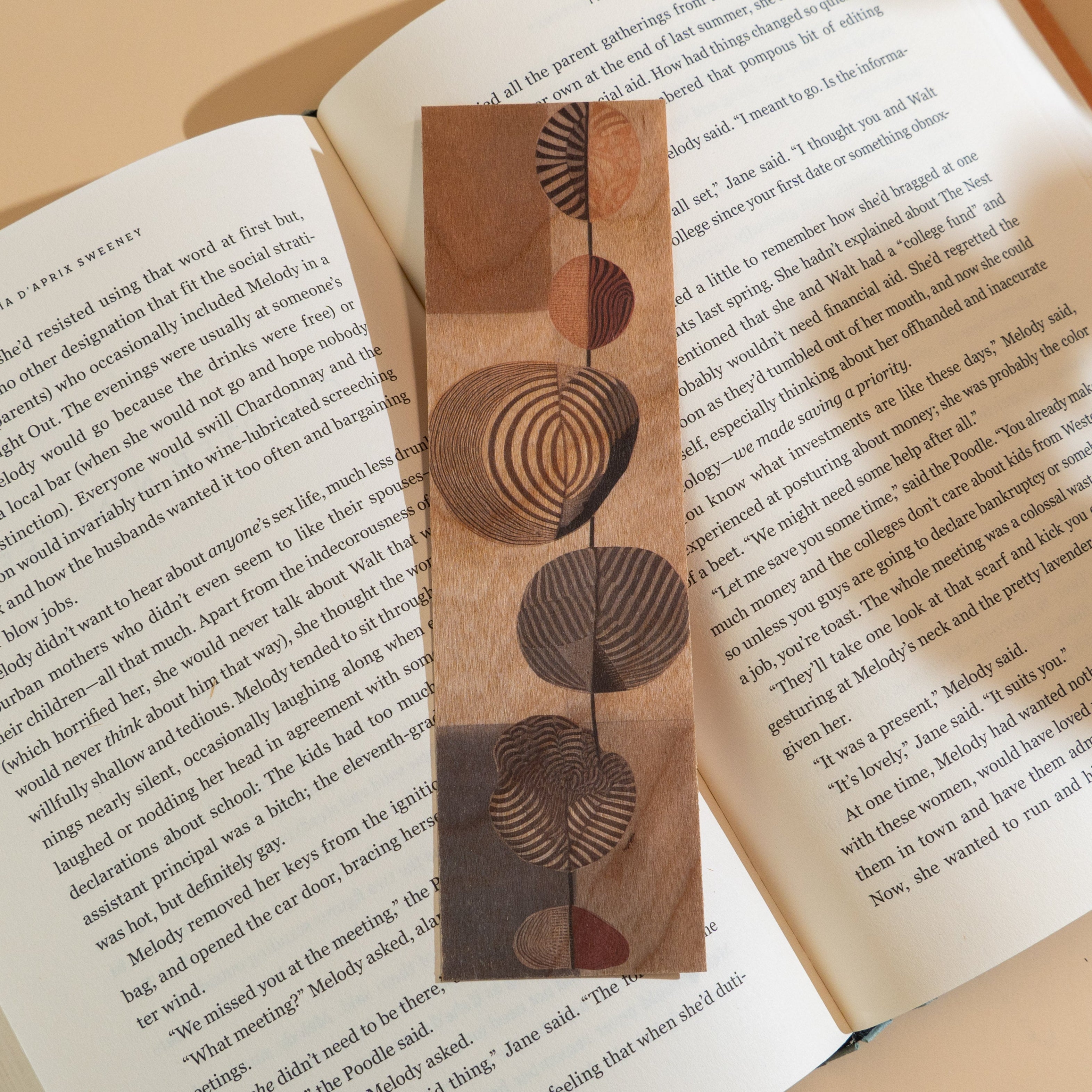 Wood Bookmark - Pretty Shells