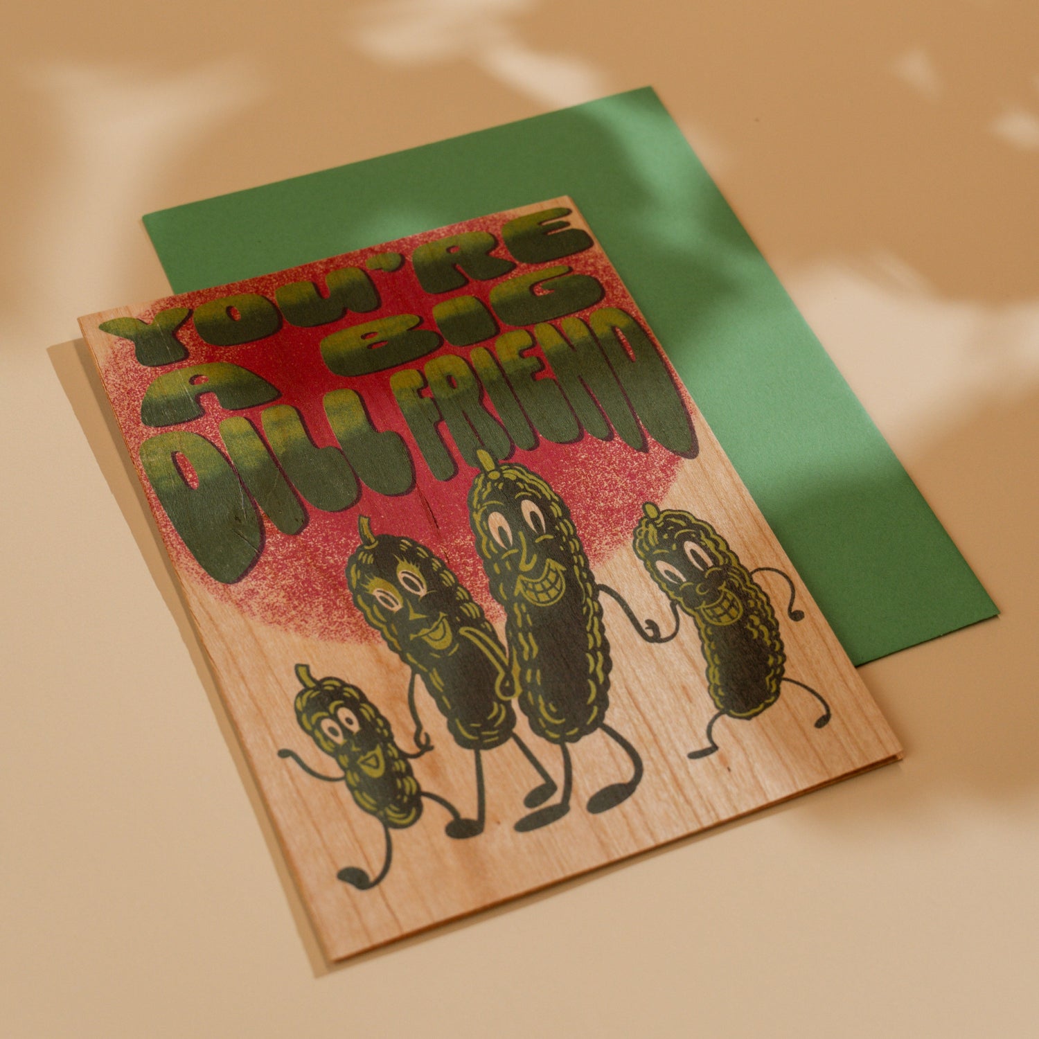 Wood Folding Card - Big Dill