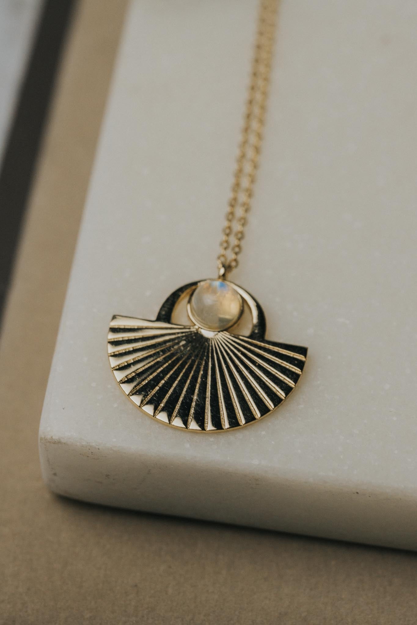 Golden Hour Moonstone Necklace