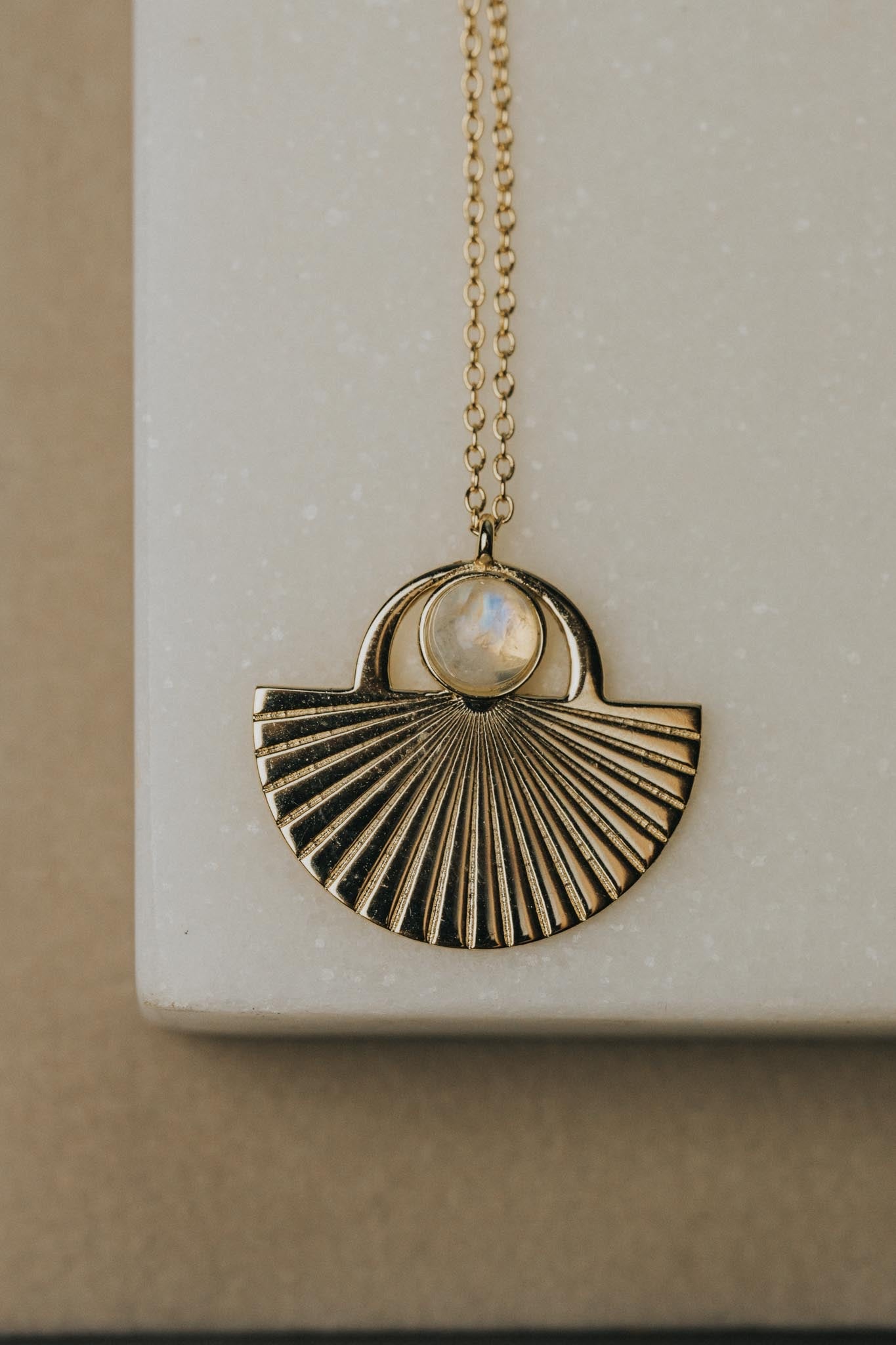 Golden Hour Moonstone Necklace