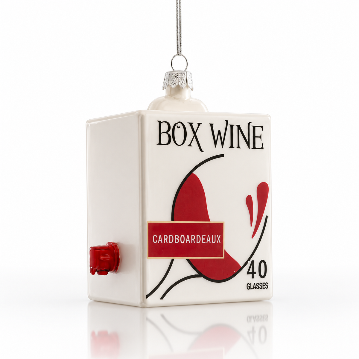Box Wine Glass Ornament