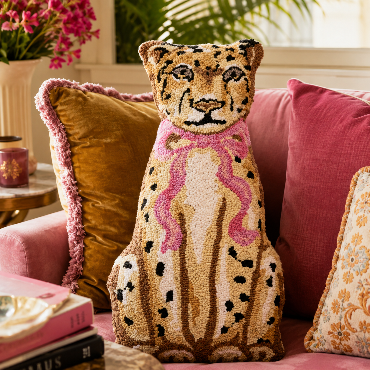 Shaped Leopard Hook Pillow