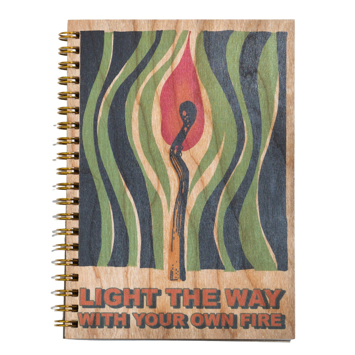 Light Your Fire-Wood Notebook