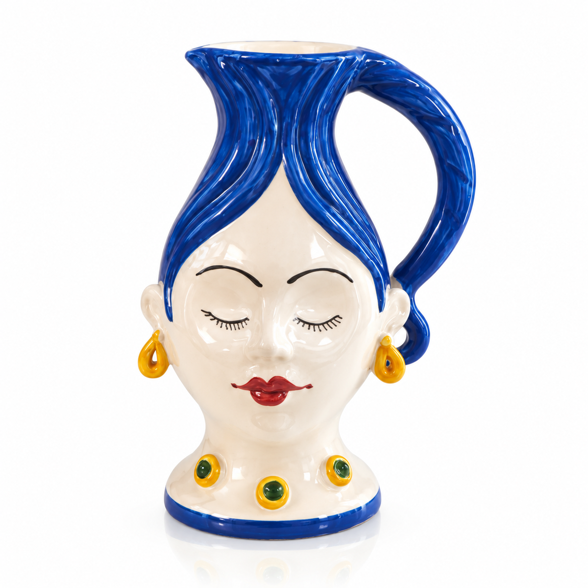 Sicilian Head Ceramic Pitcher