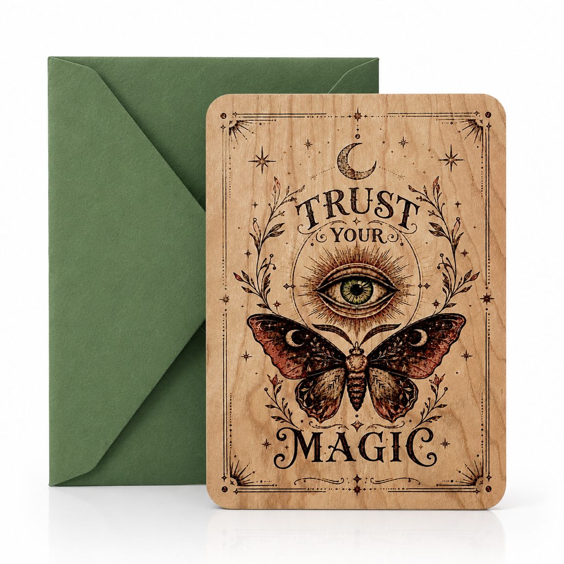 Wood Card - Trust Your Magic