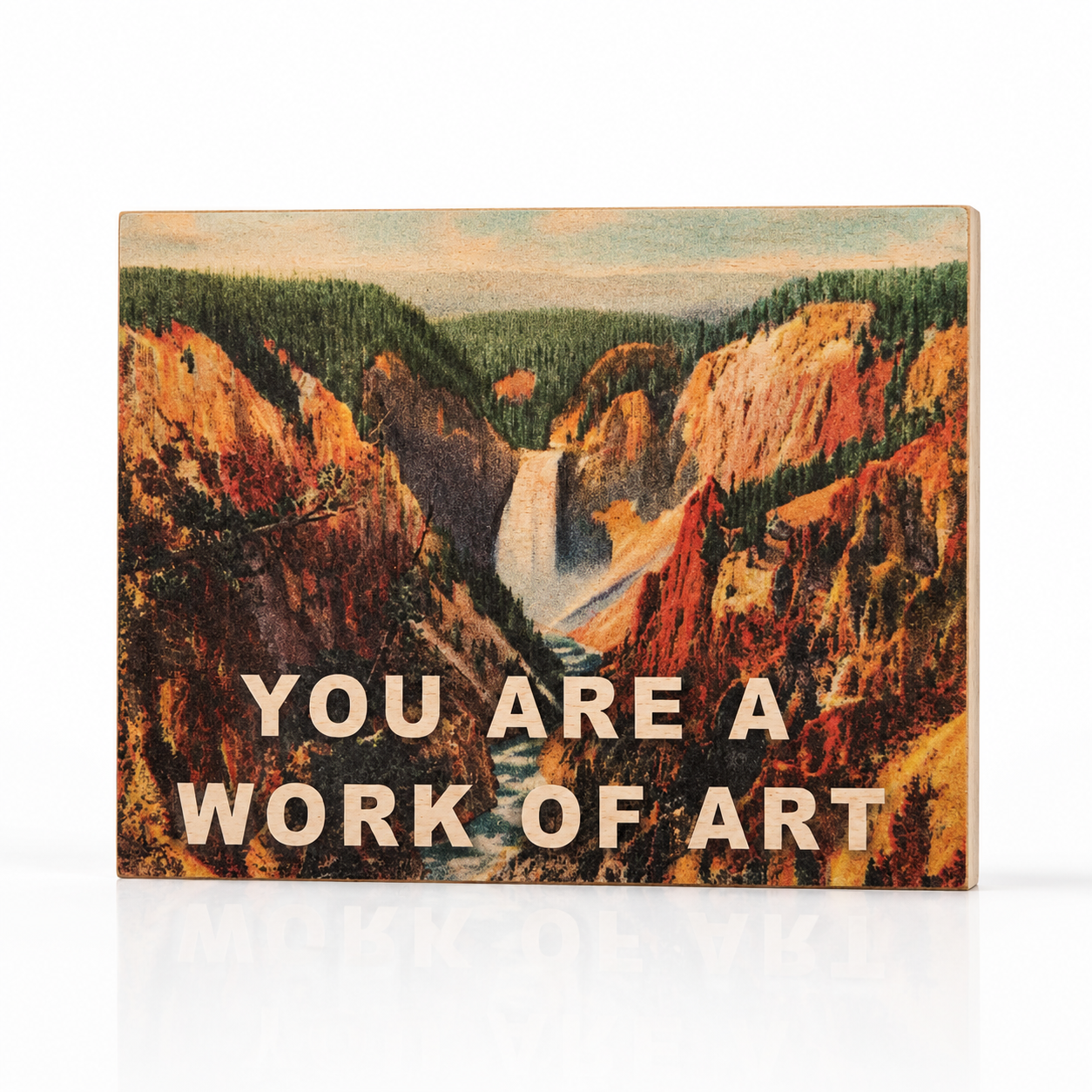 Wood Folding Card - Work Of Art