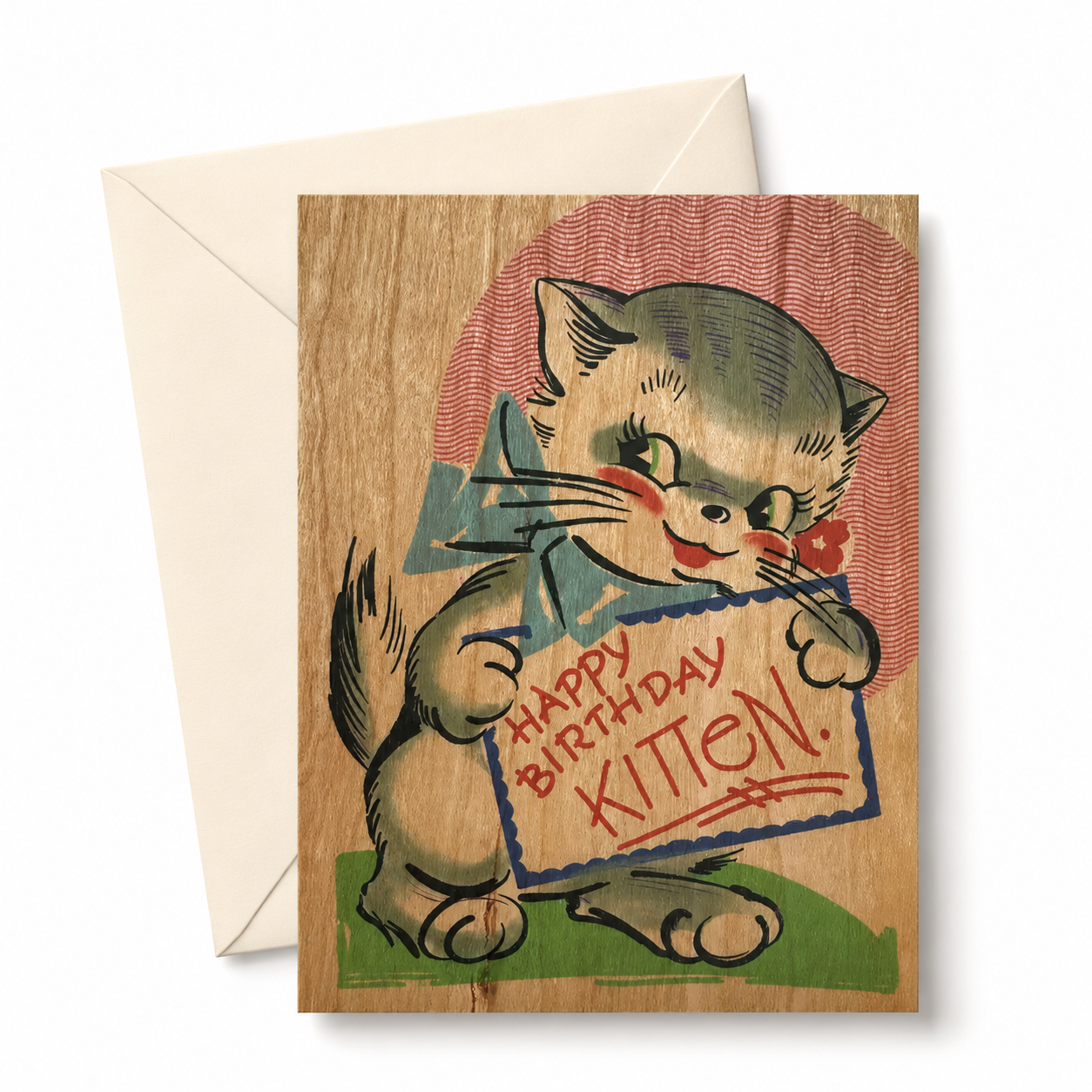 Wood Folding Card