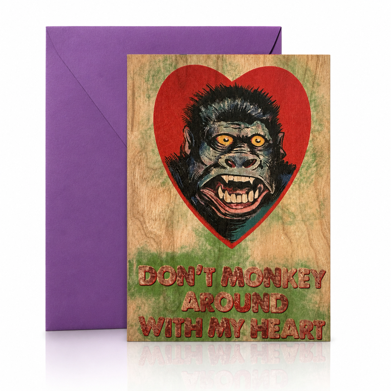 Wood Folding Card - Don't Monkey Around