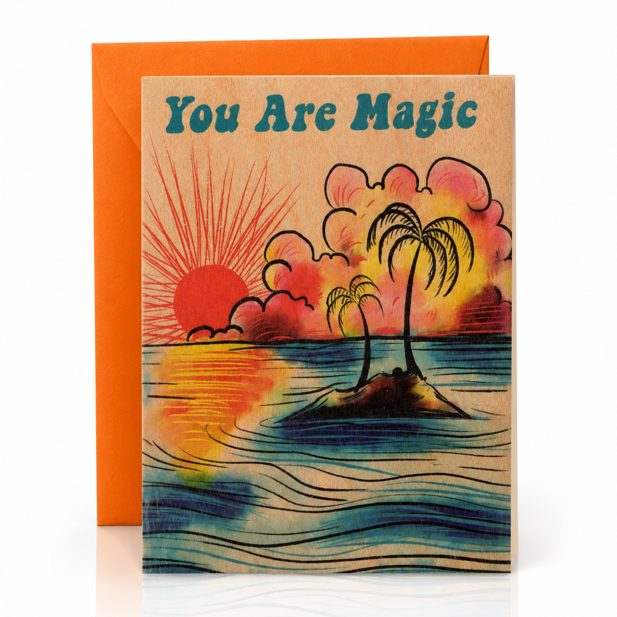 Wood Folding Card - You Are Magic
