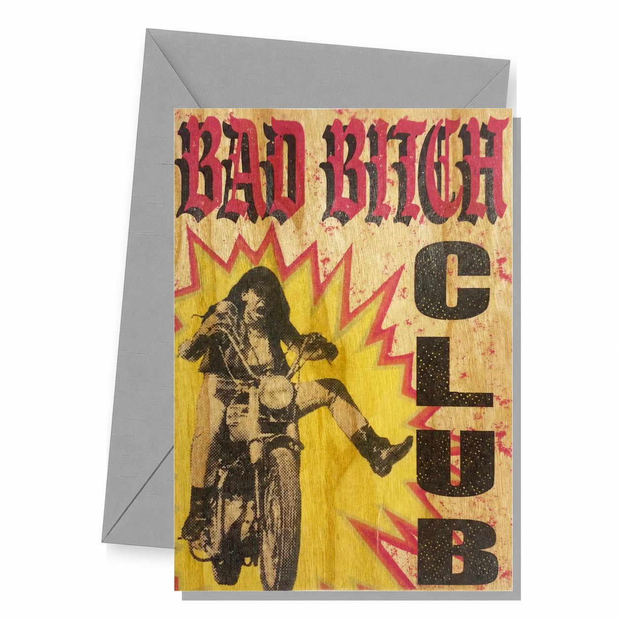 Wood Folding Card - Bad Bitch Club