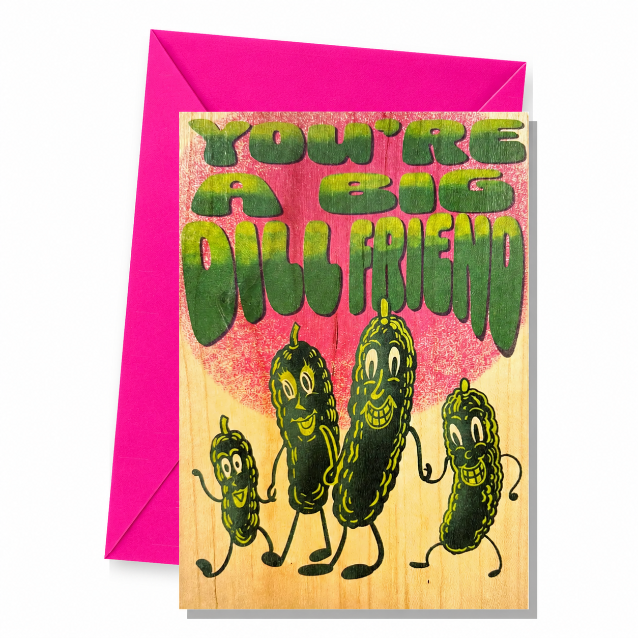 Wood Folding Card - Big Dill