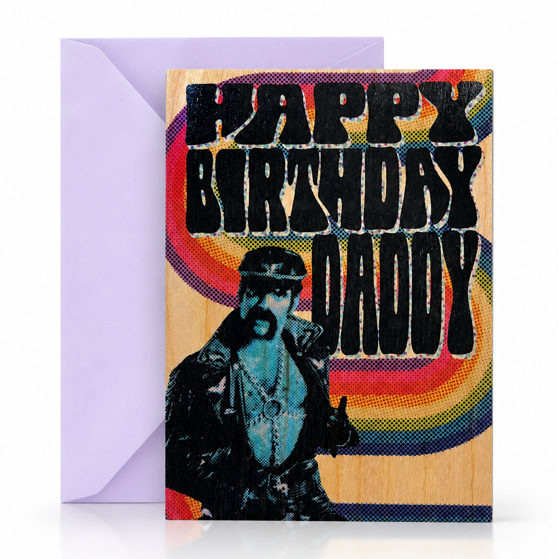 Wood Folding Card -Daddy