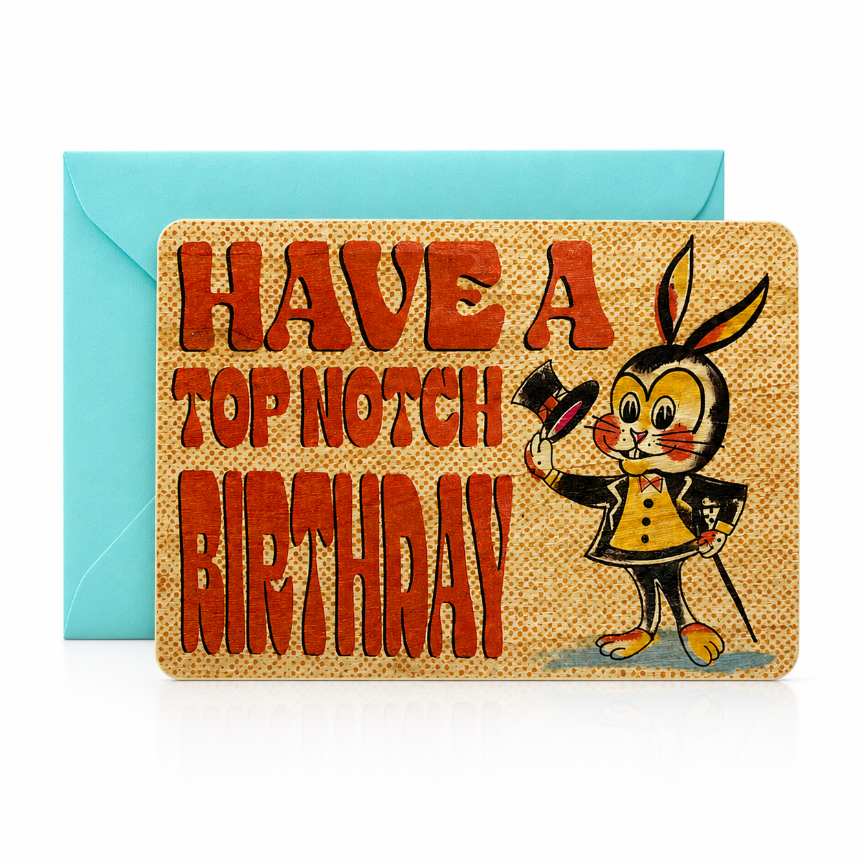Wood Folding Card - Top Notch Birthday
