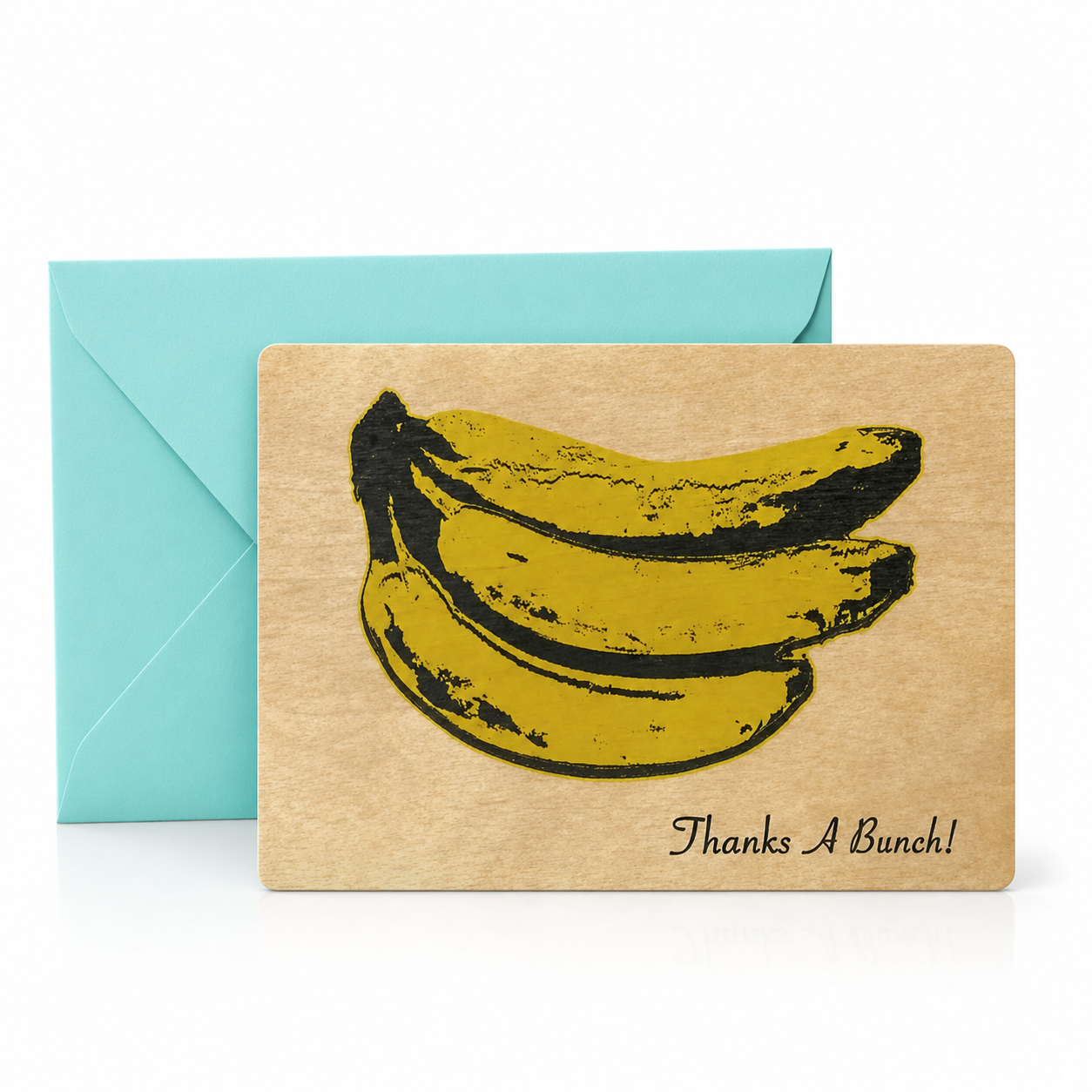 Wood Folding Card - Thanks a Bunch
