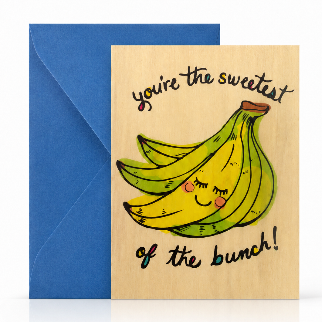 Wood Folding Card - Sweetest Bunch