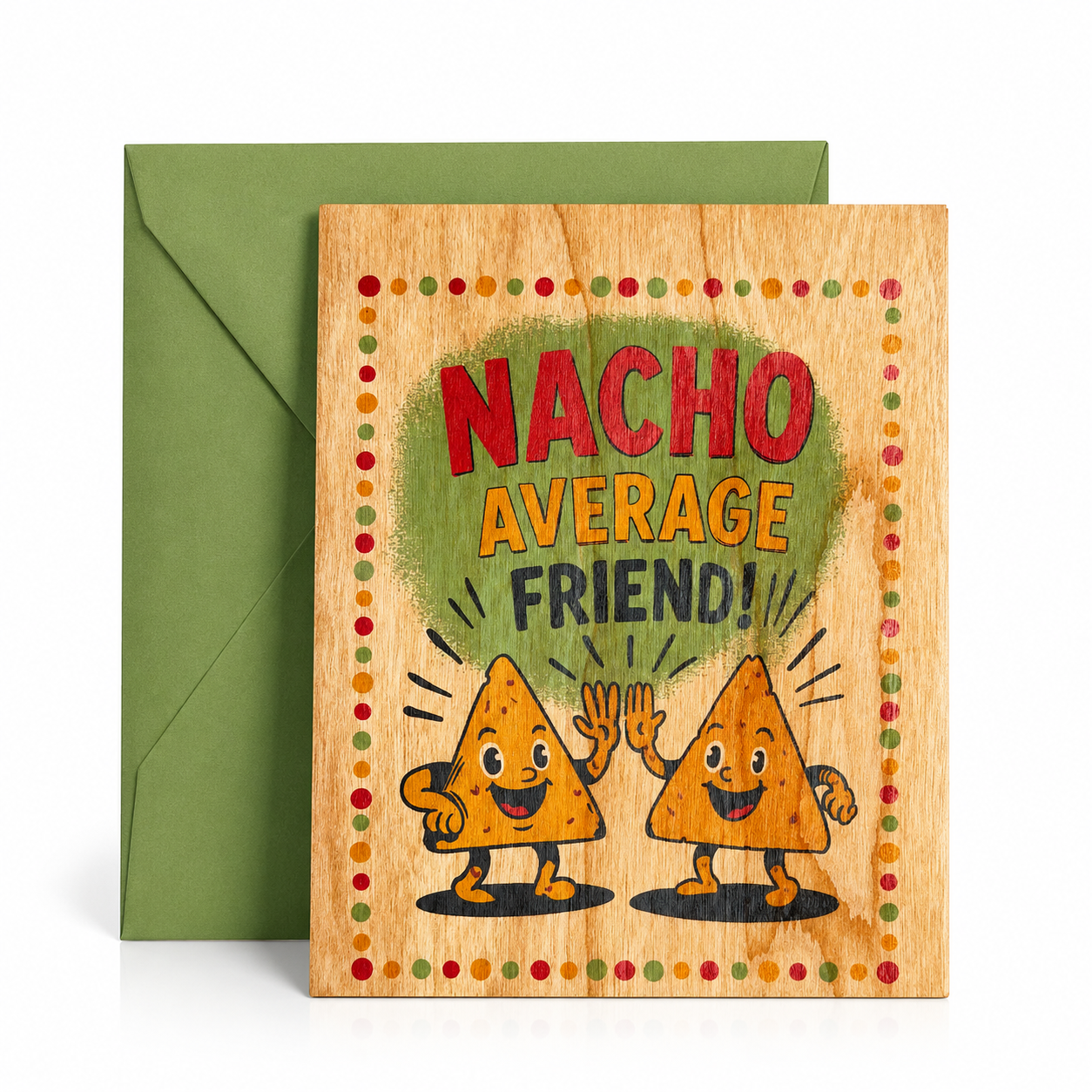 Wood Folding Card - Nacho