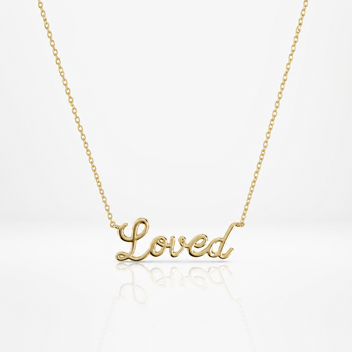 Loved Script Necklace
