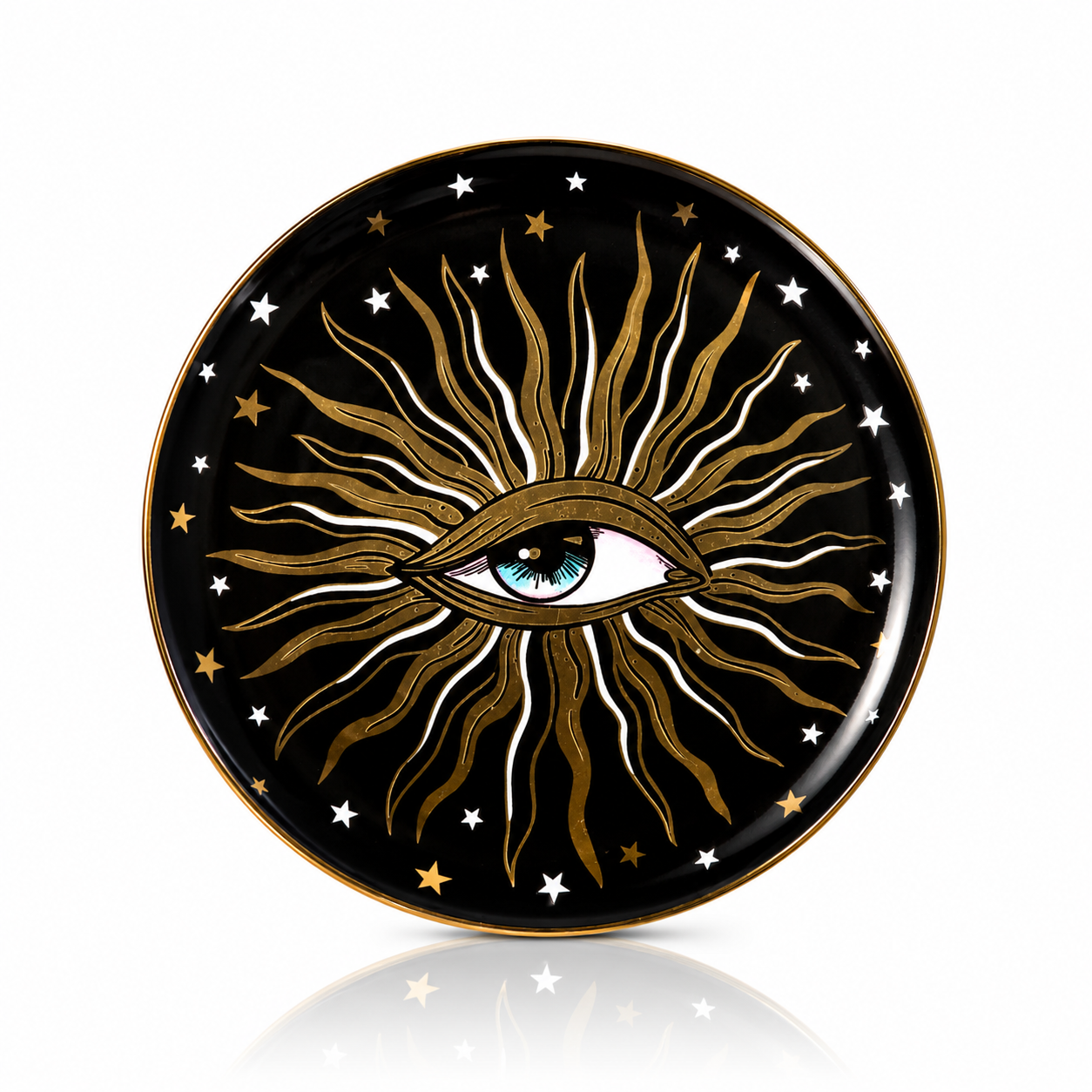Pop Art Round Trinket Dish Black