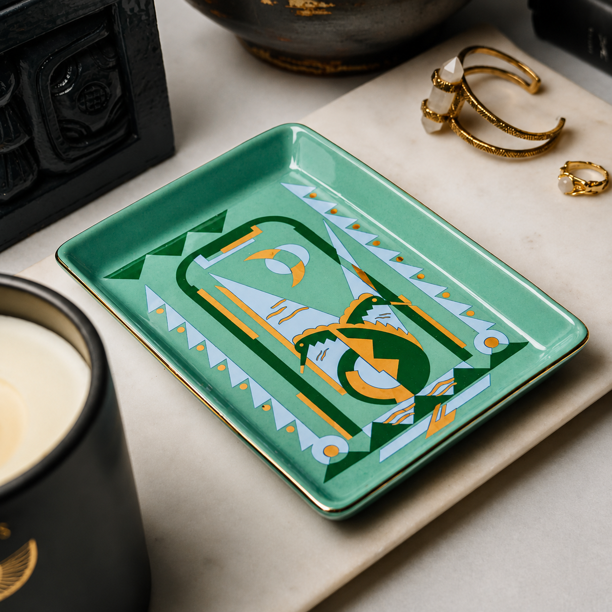 Deco Ceramic Tray – Seahorse