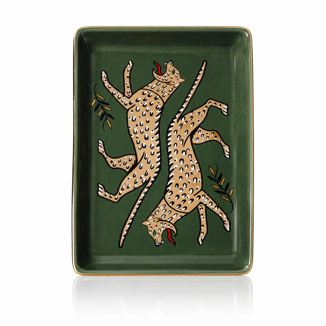 Ceramic Tray – Duo Leopard