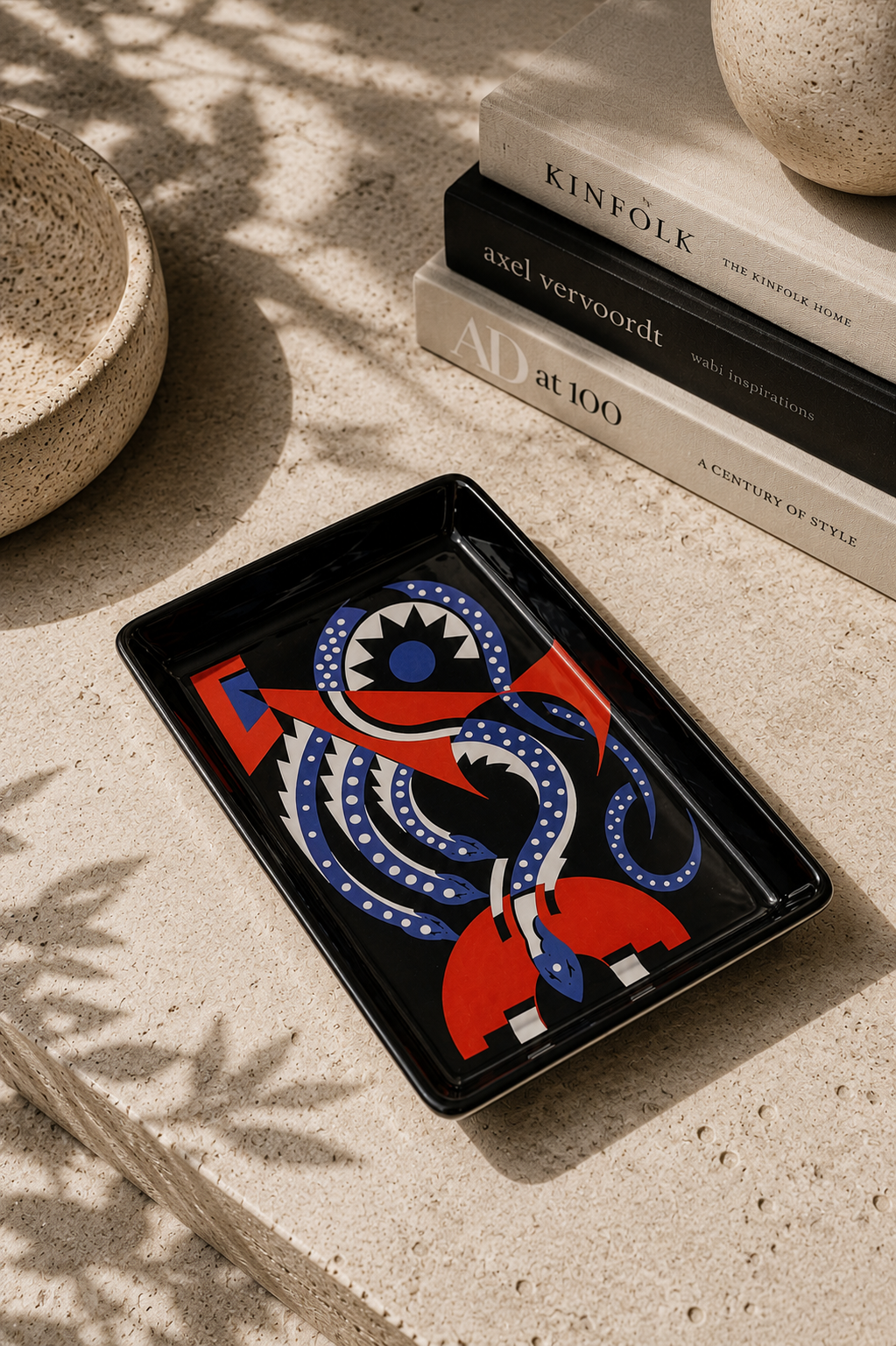 Deco Ceramic Tray - Serpent's Coil