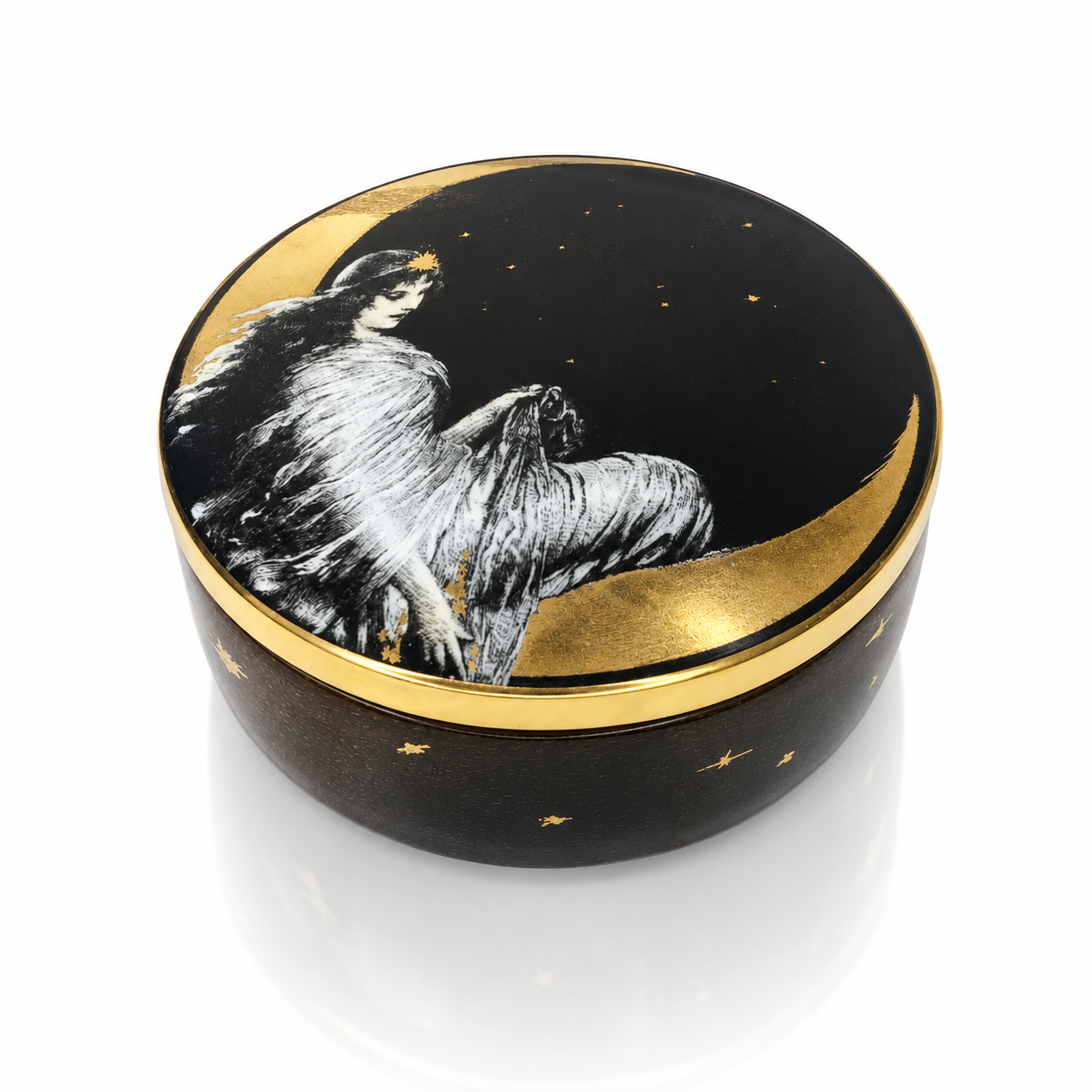 Ceramic Trinket Box - Moon Angel