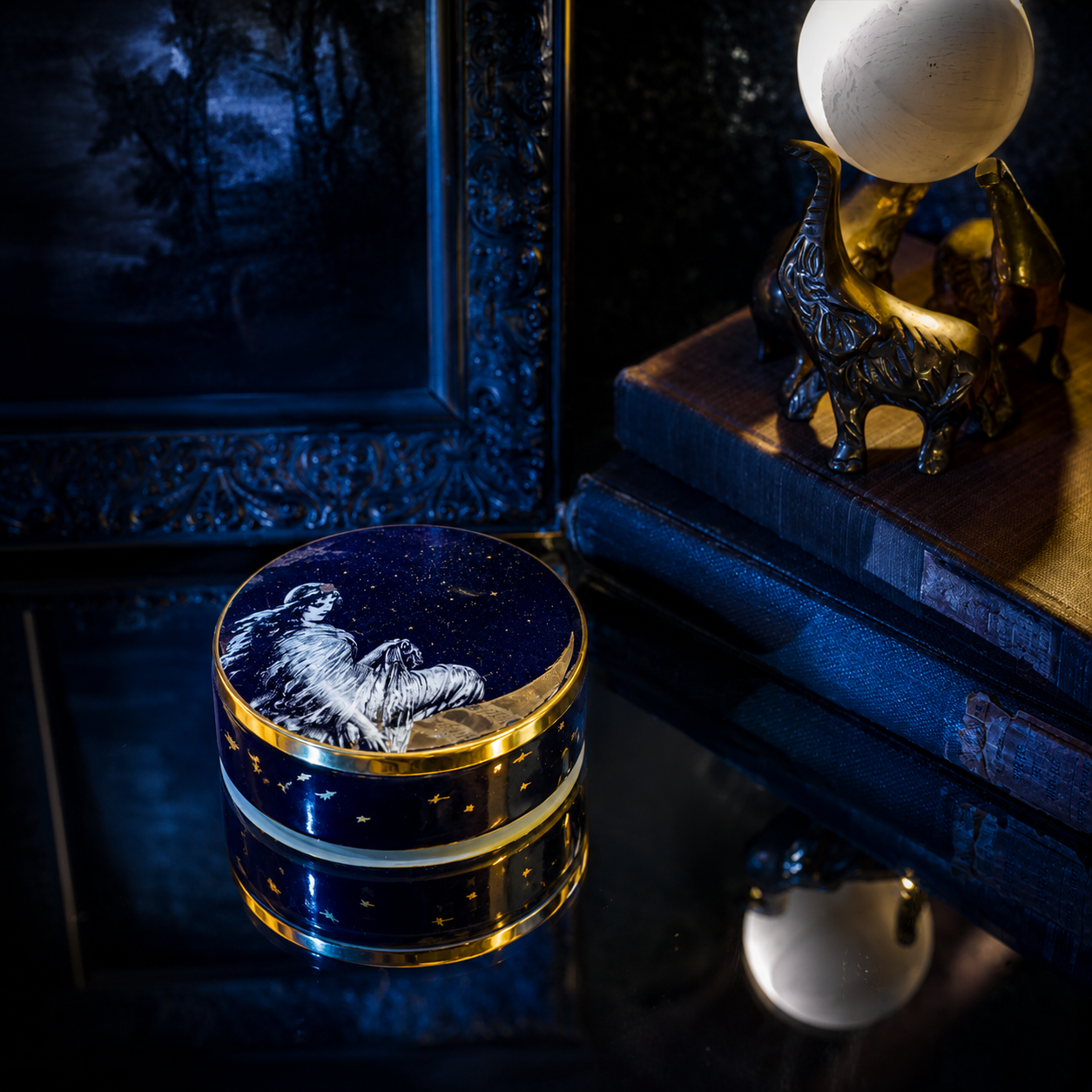 Ceramic Trinket Box - Moon Angel