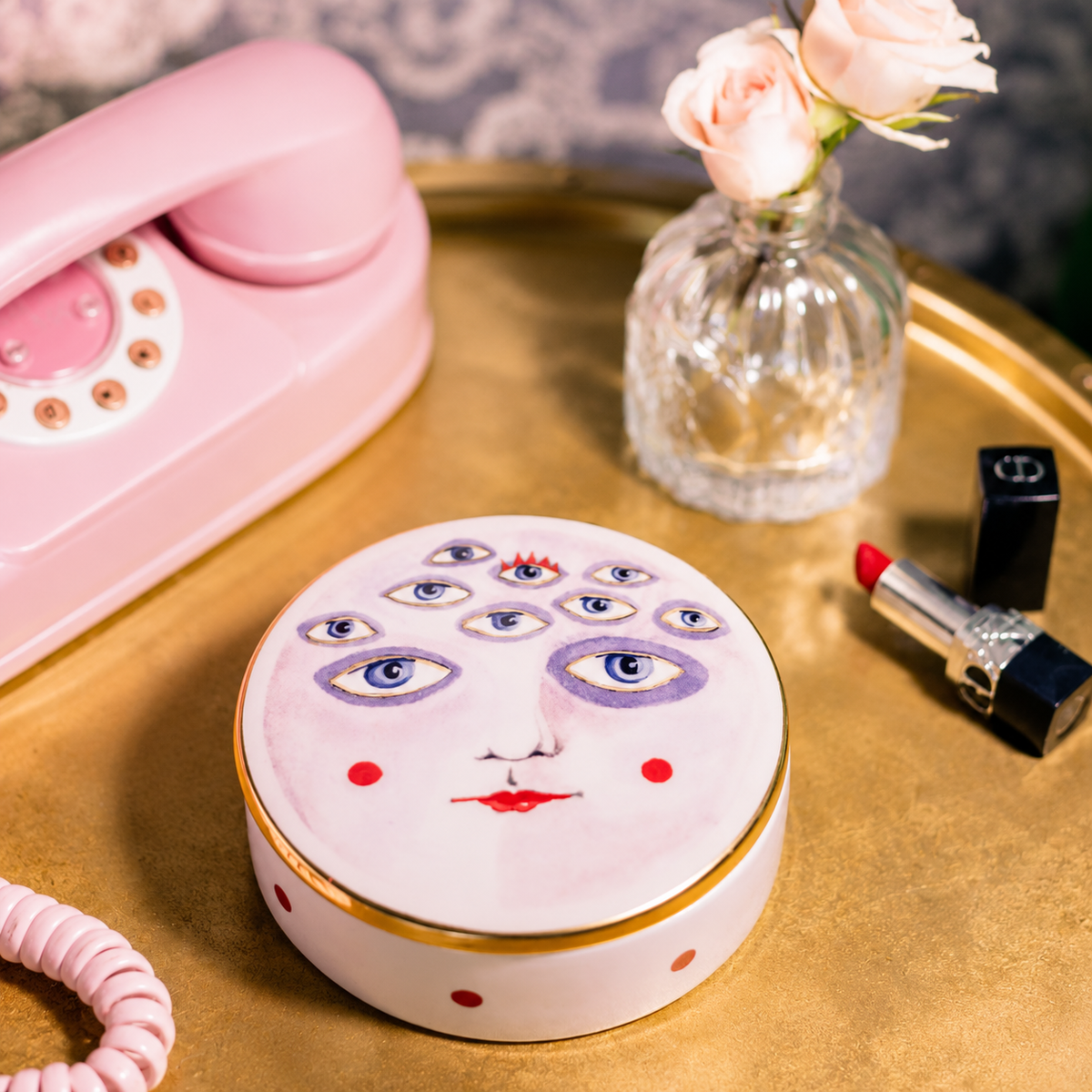 Ceramic Trinket Box - Moon Pie