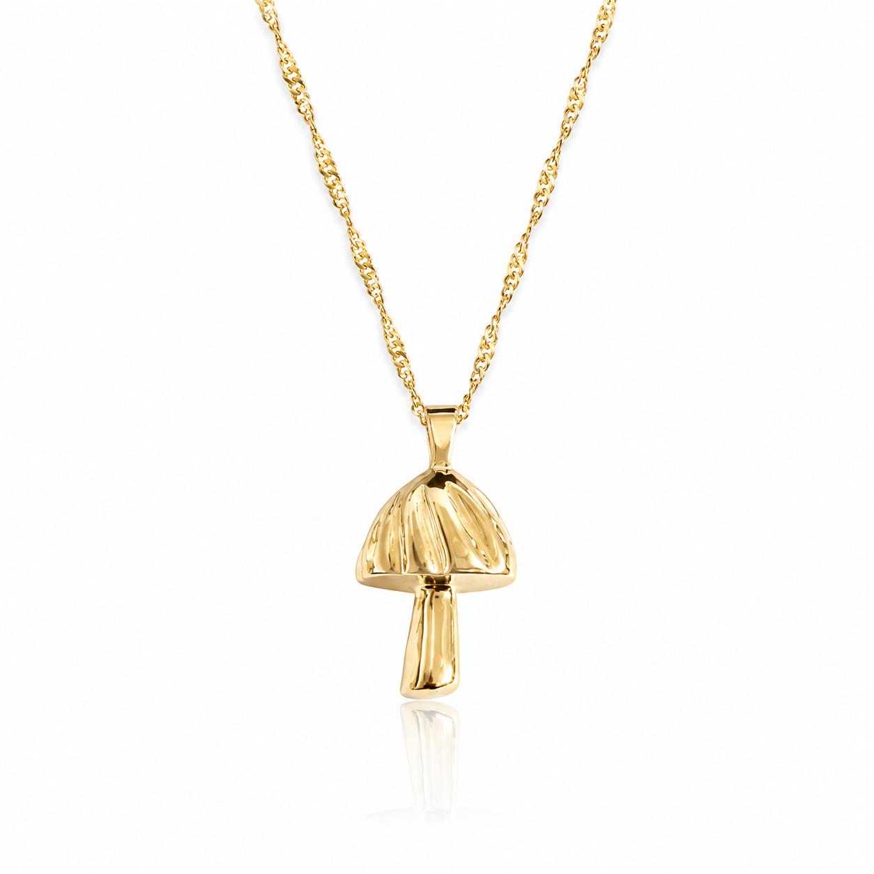 Tiny Mushroom Charm Necklace